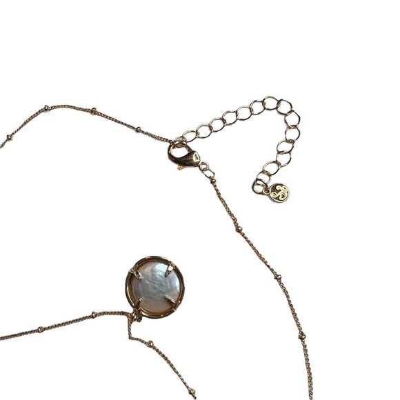 New Round Pearl Pendant Gold Tone Mini Ball Bead Necklace - Picture 9 of 9